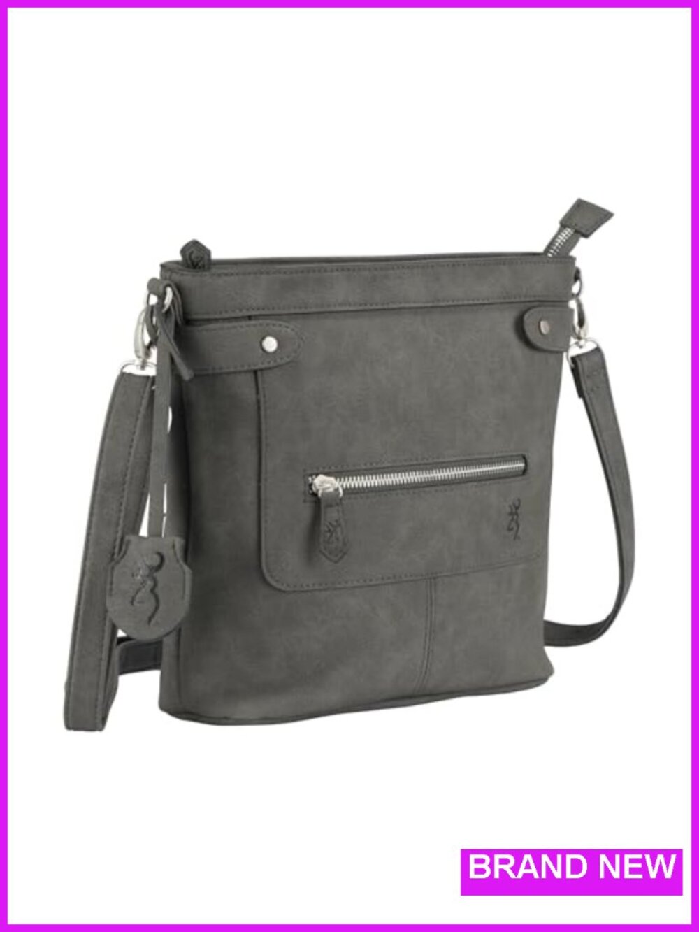 Women's Concealed Carry Crossbody Purse with Locking CCW Pocket Faux Leather